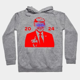 DARK TRUMP 2024 Dark Brandon Remix USA President (Red Finger) Hoodie